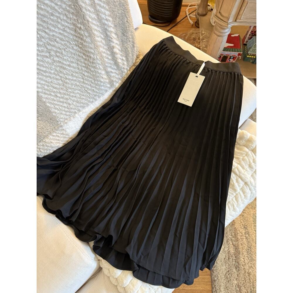 Grace Karin Chiffon Pleated A-line Midi Skirt Medium